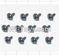 HBX 12882P ONSLAUGHT Parts-Screws Parts-Flange Head Self Tapping Screws(12pcs)-2.6X8mm Parts-S160,HaiBoXing HBX 12882P ONSLAUGHT RC Car Parts